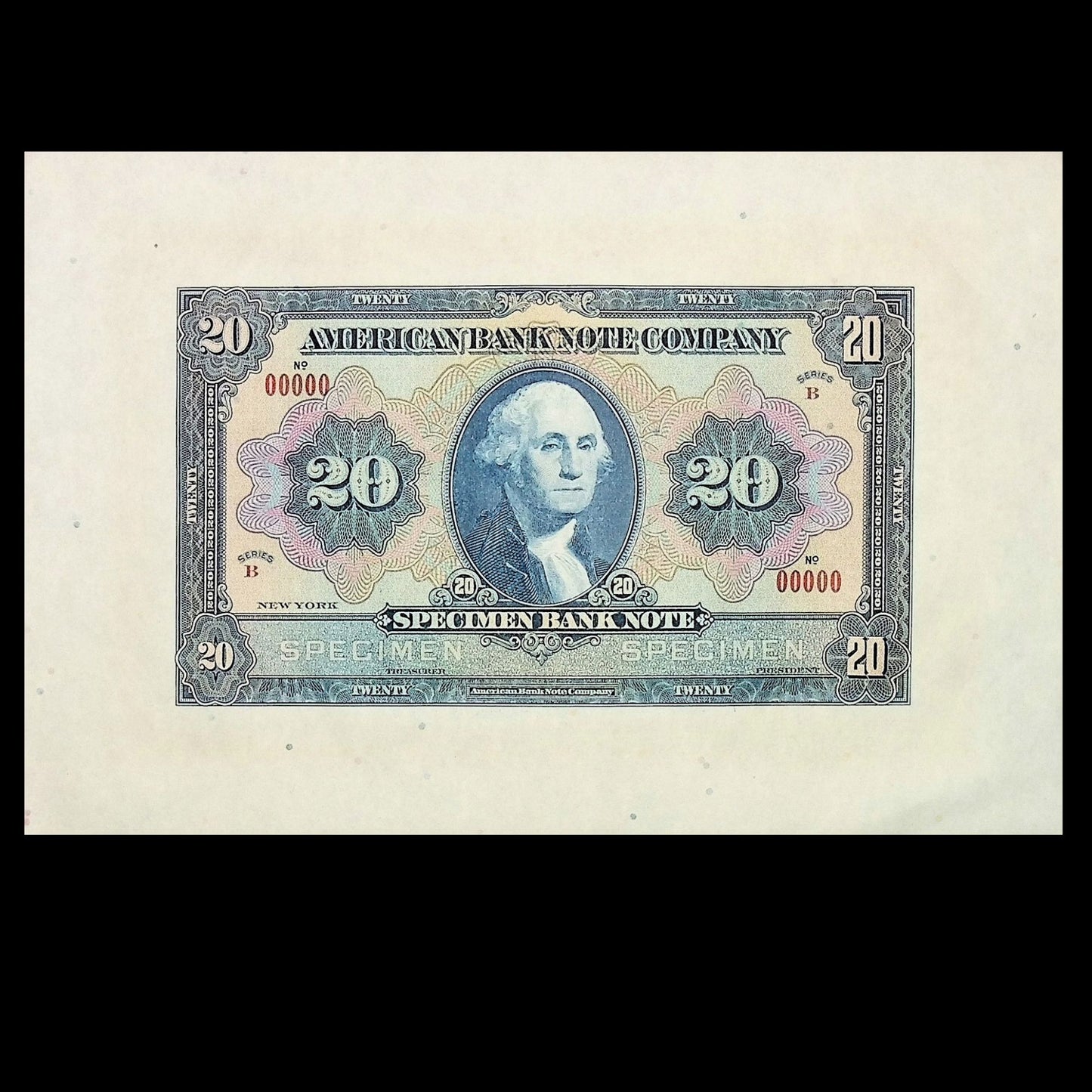 American Bank Note $20 Specimen Printer Note