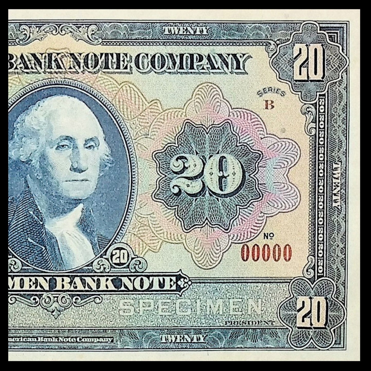 American Bank Note $20 Specimen Printer Note
