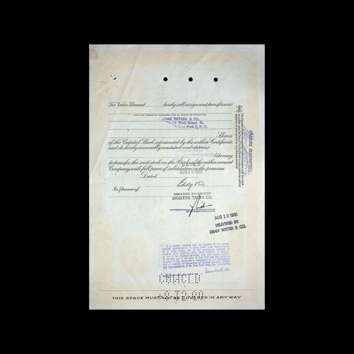 Dominguez Oli Fields Company Stock Certificate from 1940s