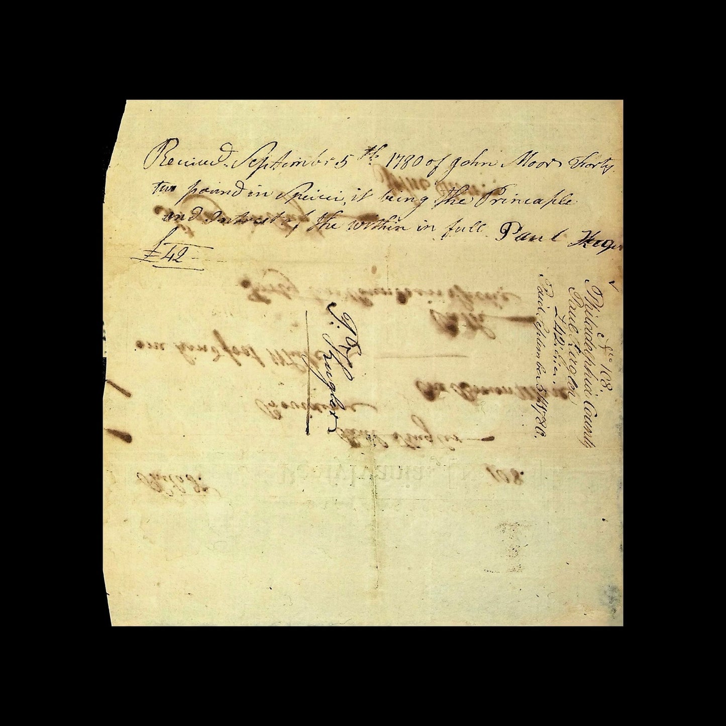 Pennsylvania Revolutionary War "Horse Bond" Certificate from 1780