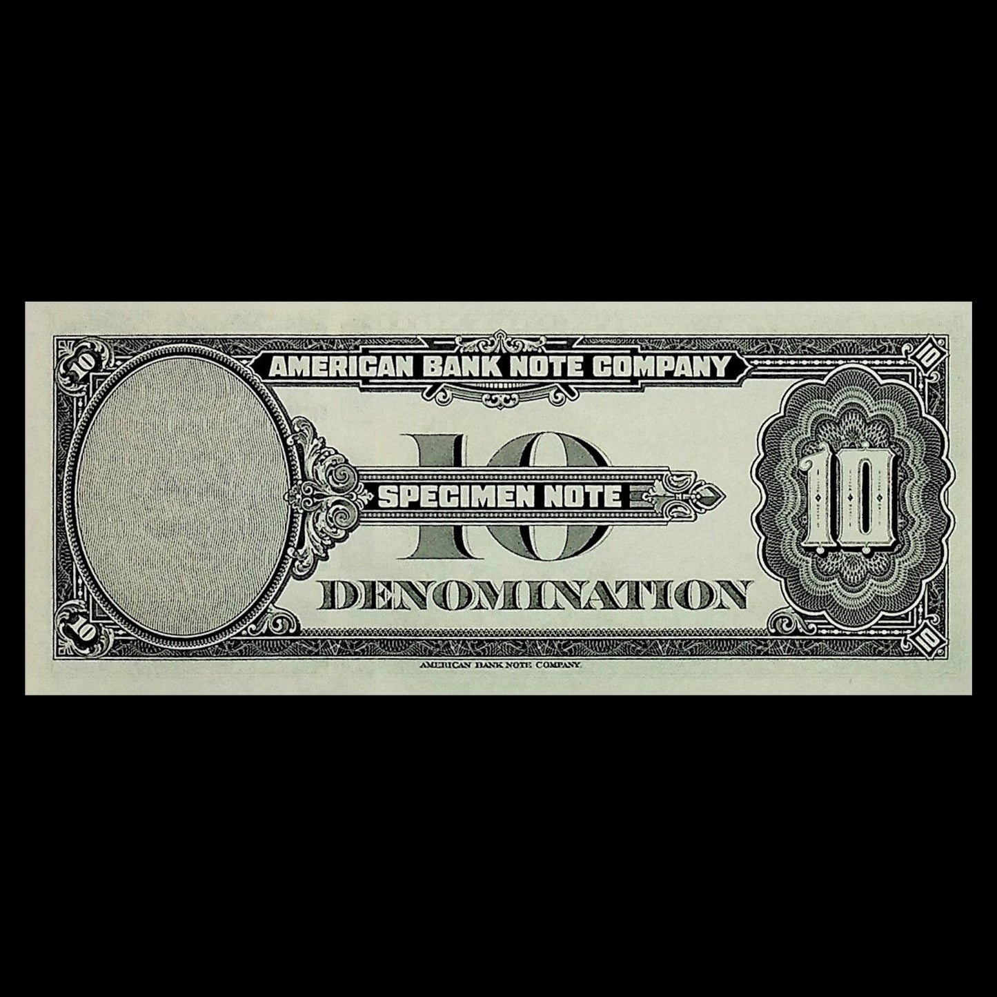 American Bank Note Company $10 Specimen Note (1929 Series) printed in 70s/80s - Uncirculated