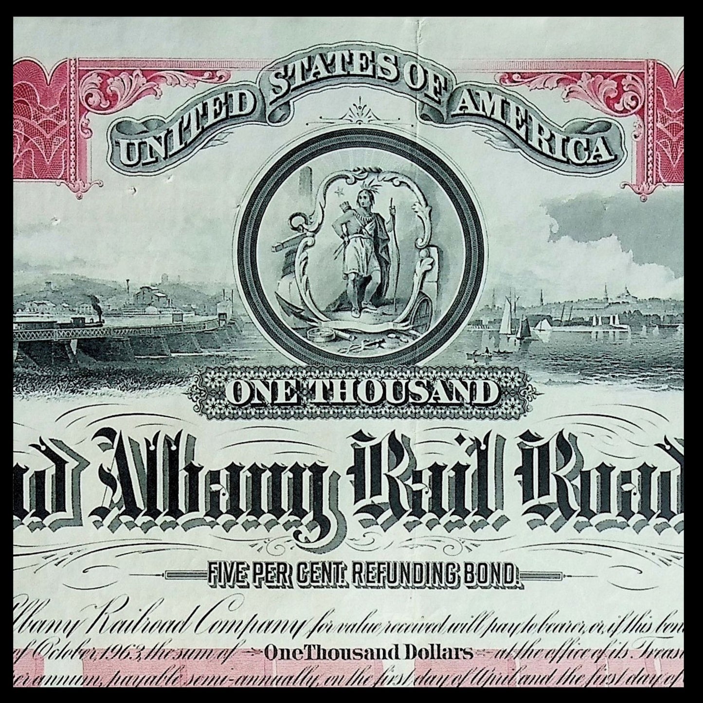 Boston and Albany Rail Road Company Bond from 1913