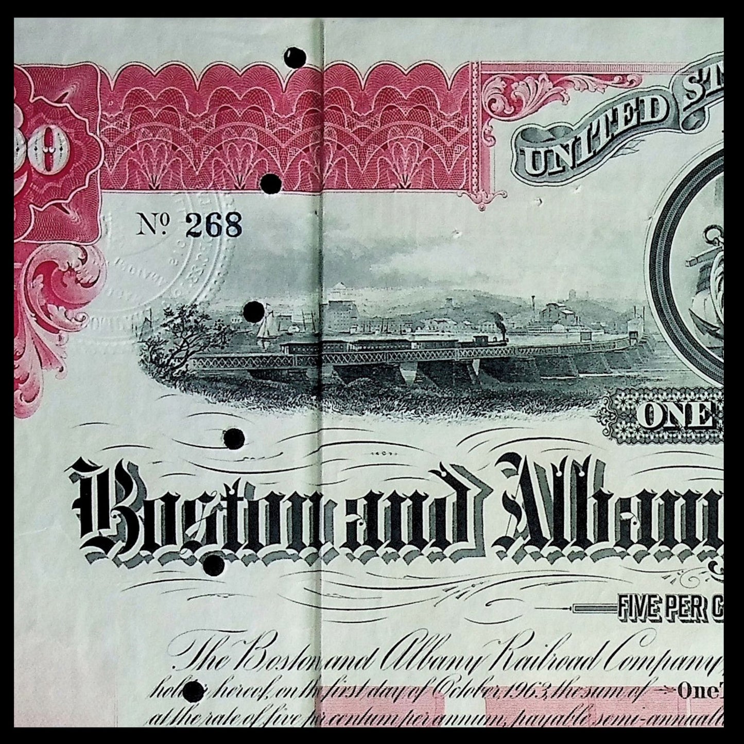 Boston and Albany Rail Road Company Bond from 1913