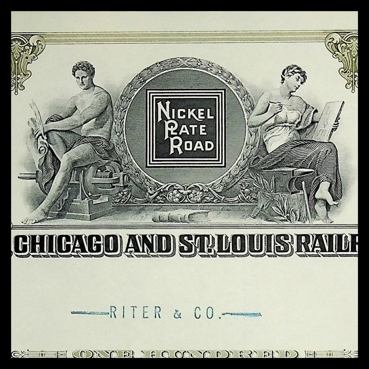 New York, Chicago and St. Louis Railroad Company Stock Certificate from 1950s