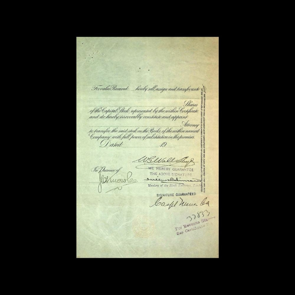 Missouri, Kansas and Texas Railway Company Stock Certificate early 1900s
