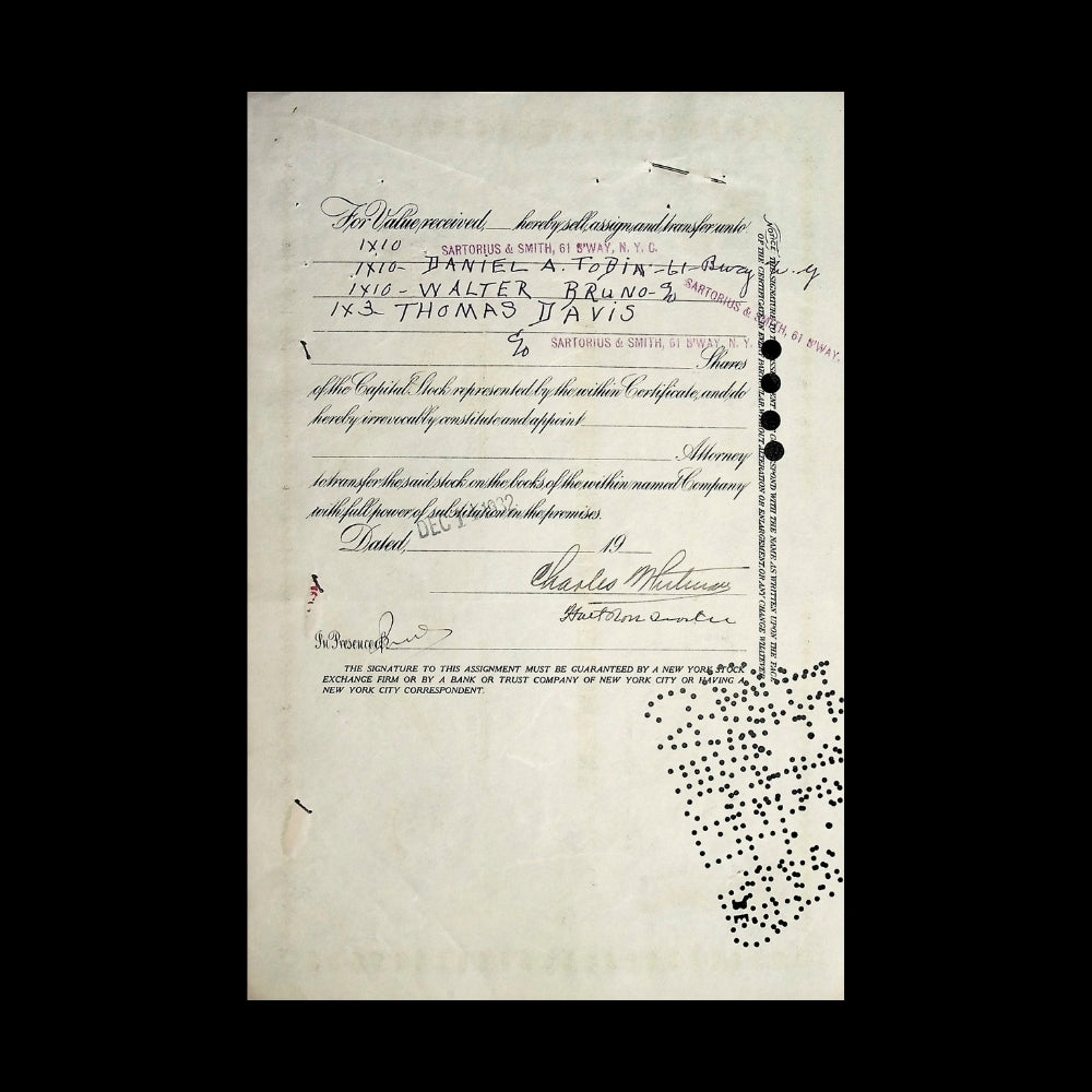 Home Insurance Company Stock Certificate – 1932 New York