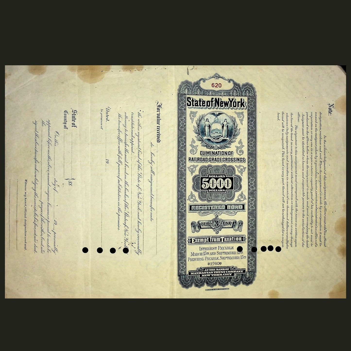取消铁路道口 1935 年纽约州债券