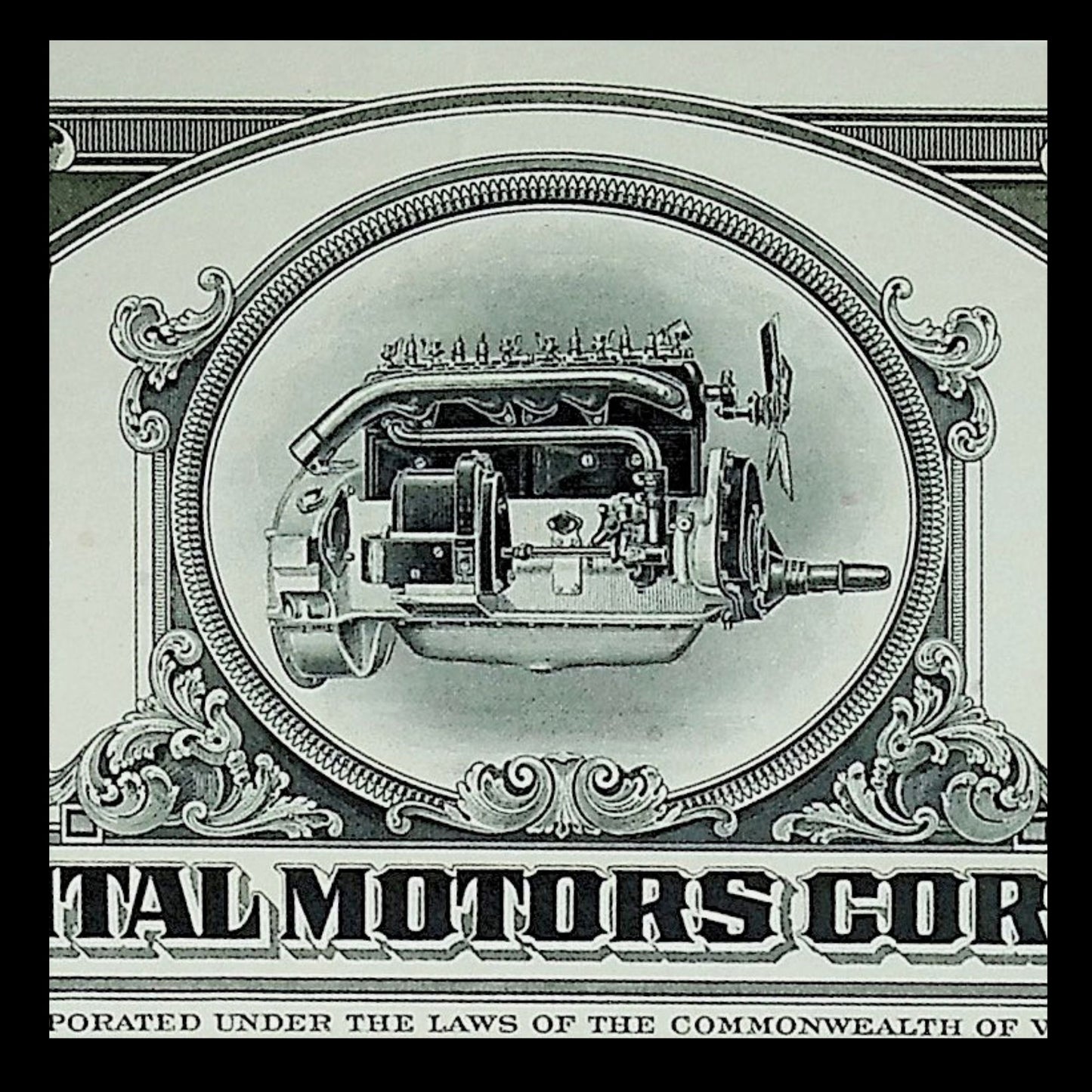 Continental Motor Company (Aircraft Engines) Stock Certificate from 1960s