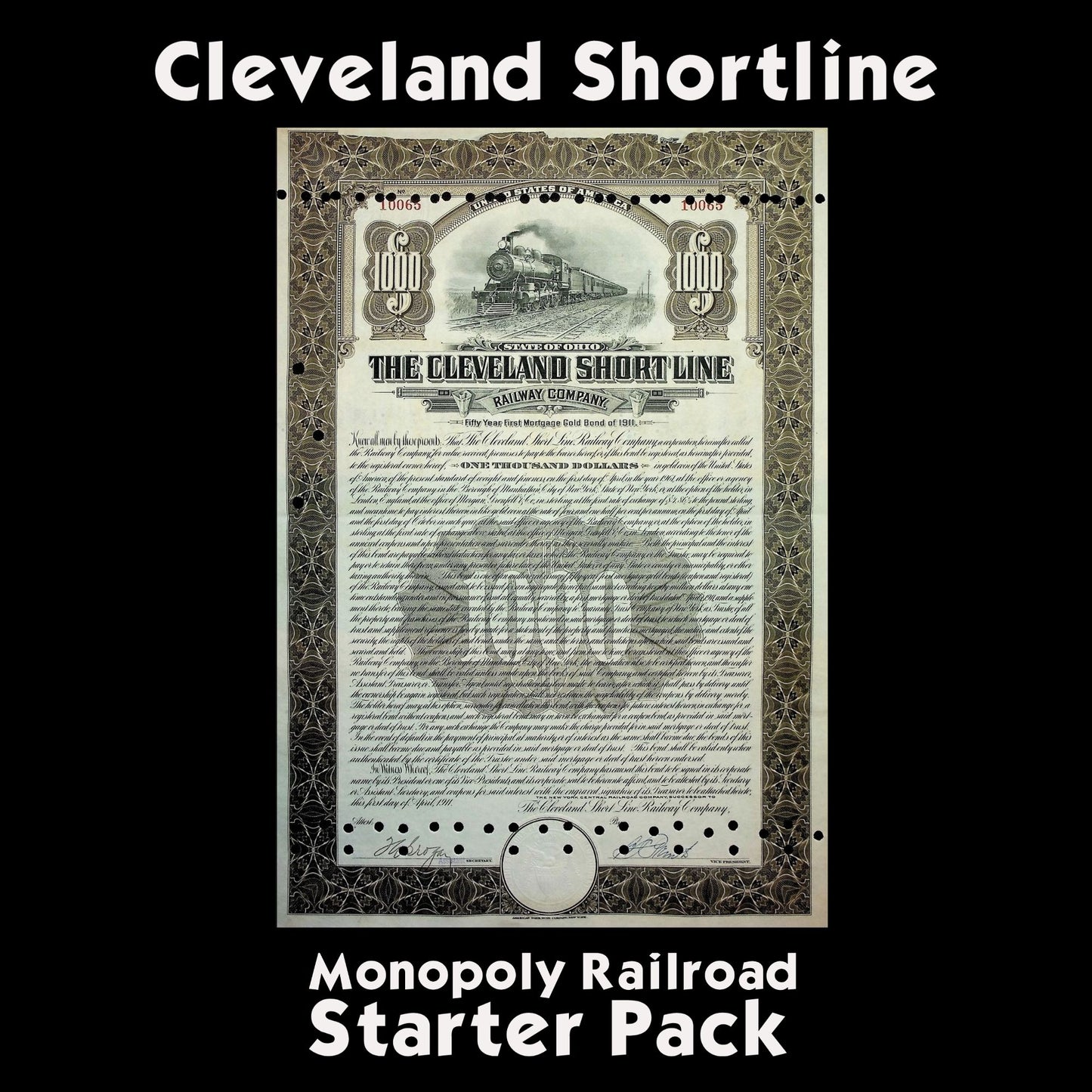 Monopoly Stock & Bond Certificate Railroad Bundle - 4x Combo Pack early from 1900 to 1960s