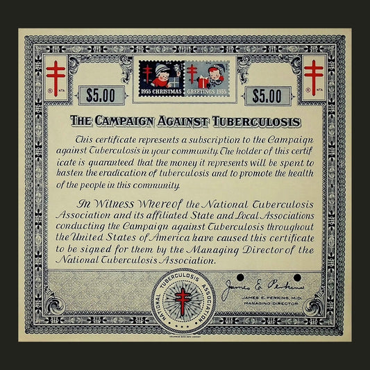 The Campaign Against Tuberculosis Bond Certificate from 1955