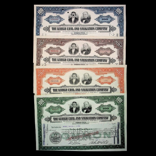 The Lehigh Coal and Navigation Company Stock Certificate 1940s/1950s