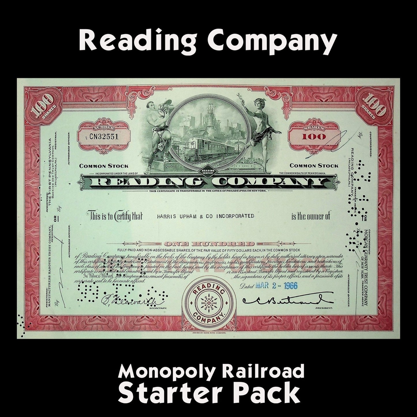 Monopoly Stock & Bond Certificate Railroad Bundle - 4x Combo Pack early from 1900 to 1960s