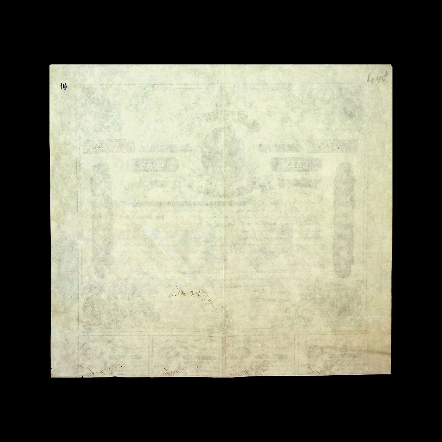 Confederate States of America Bond from 1863