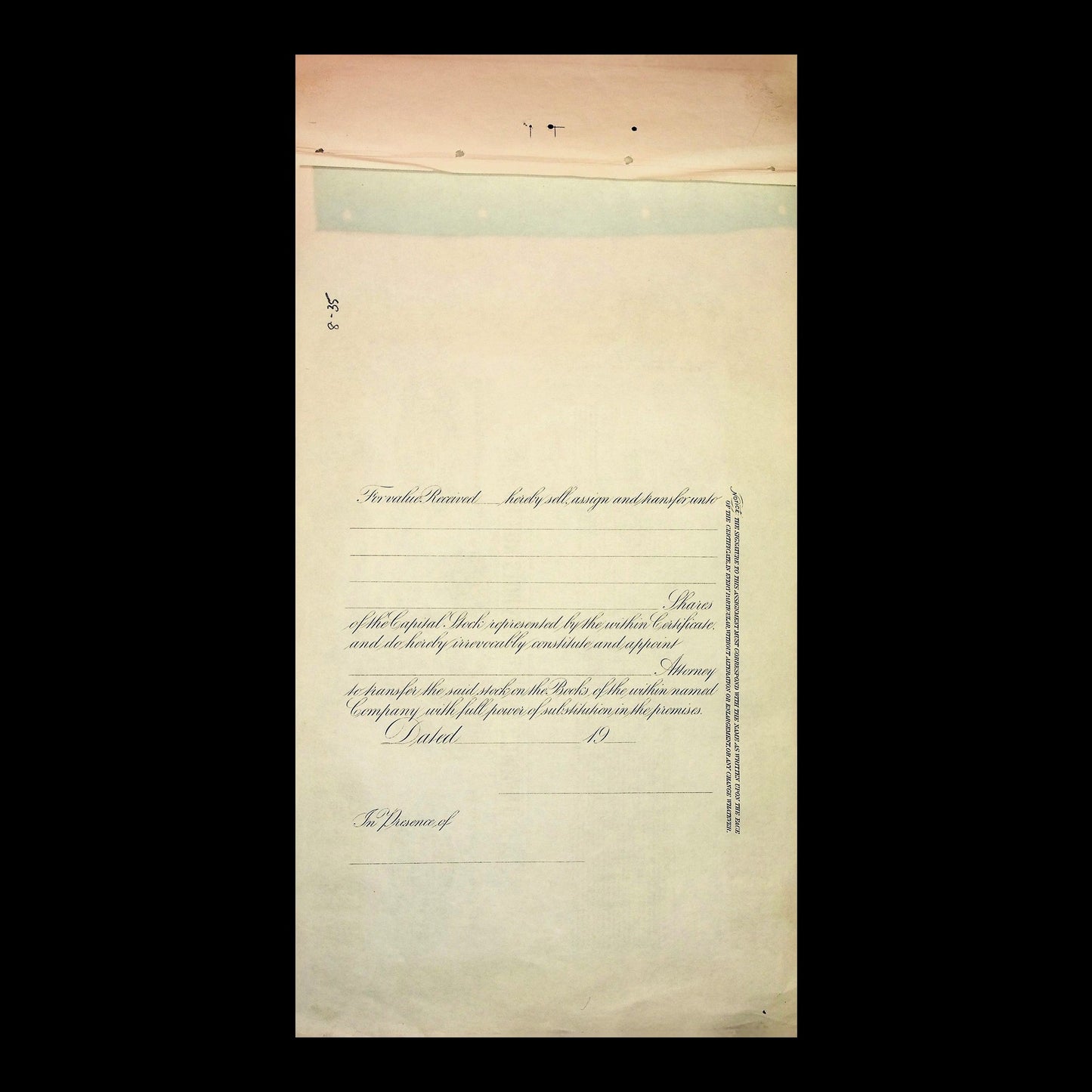 Edison Storage Battery Company Stock Certificate