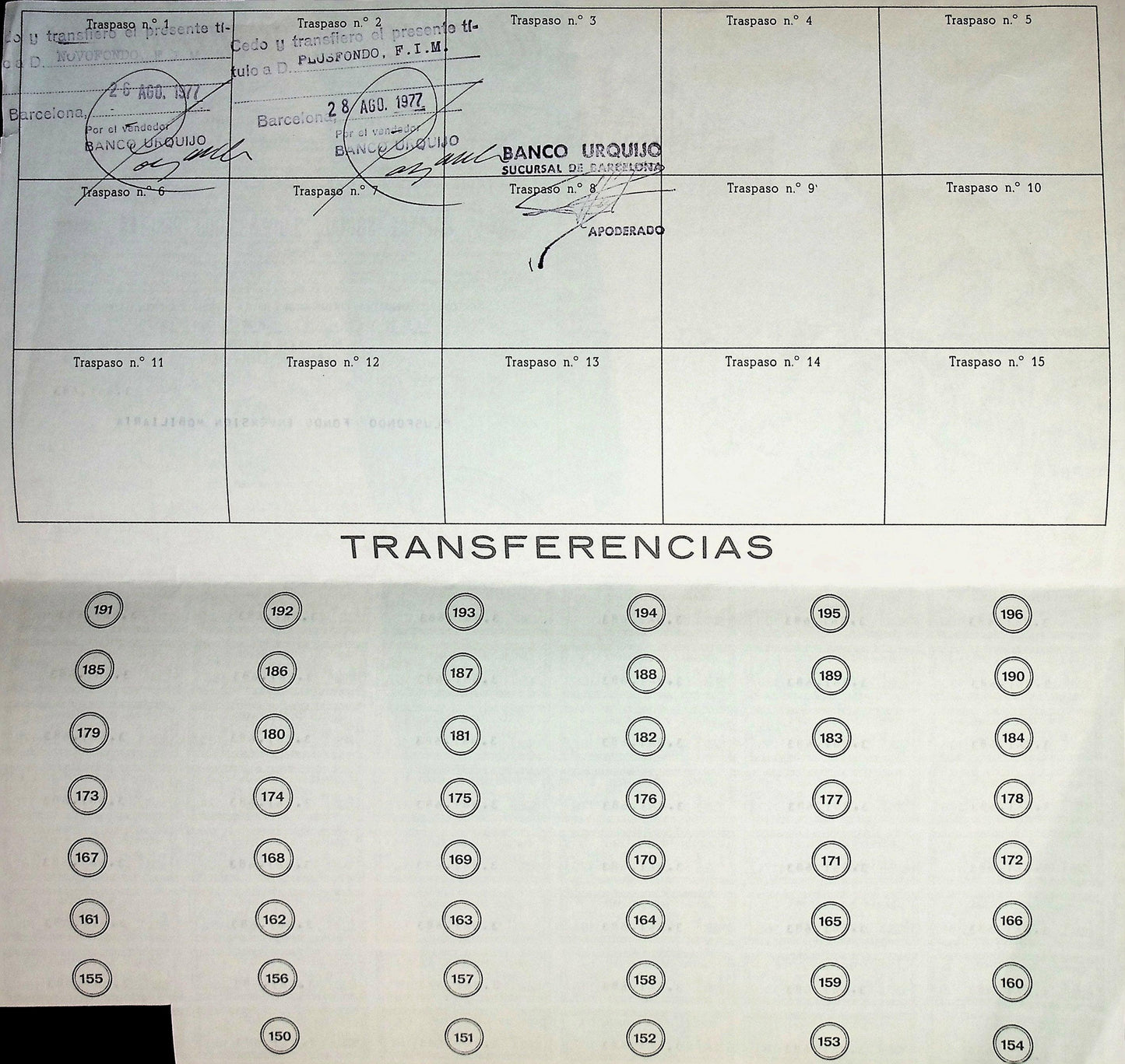 彩色 Compañía Trasmediterranea Bond 1977(西班牙航运)