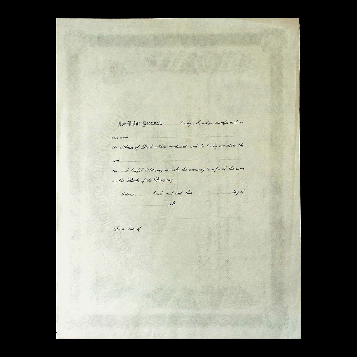 New York and Coney Island Railroad Company Stock Certificate