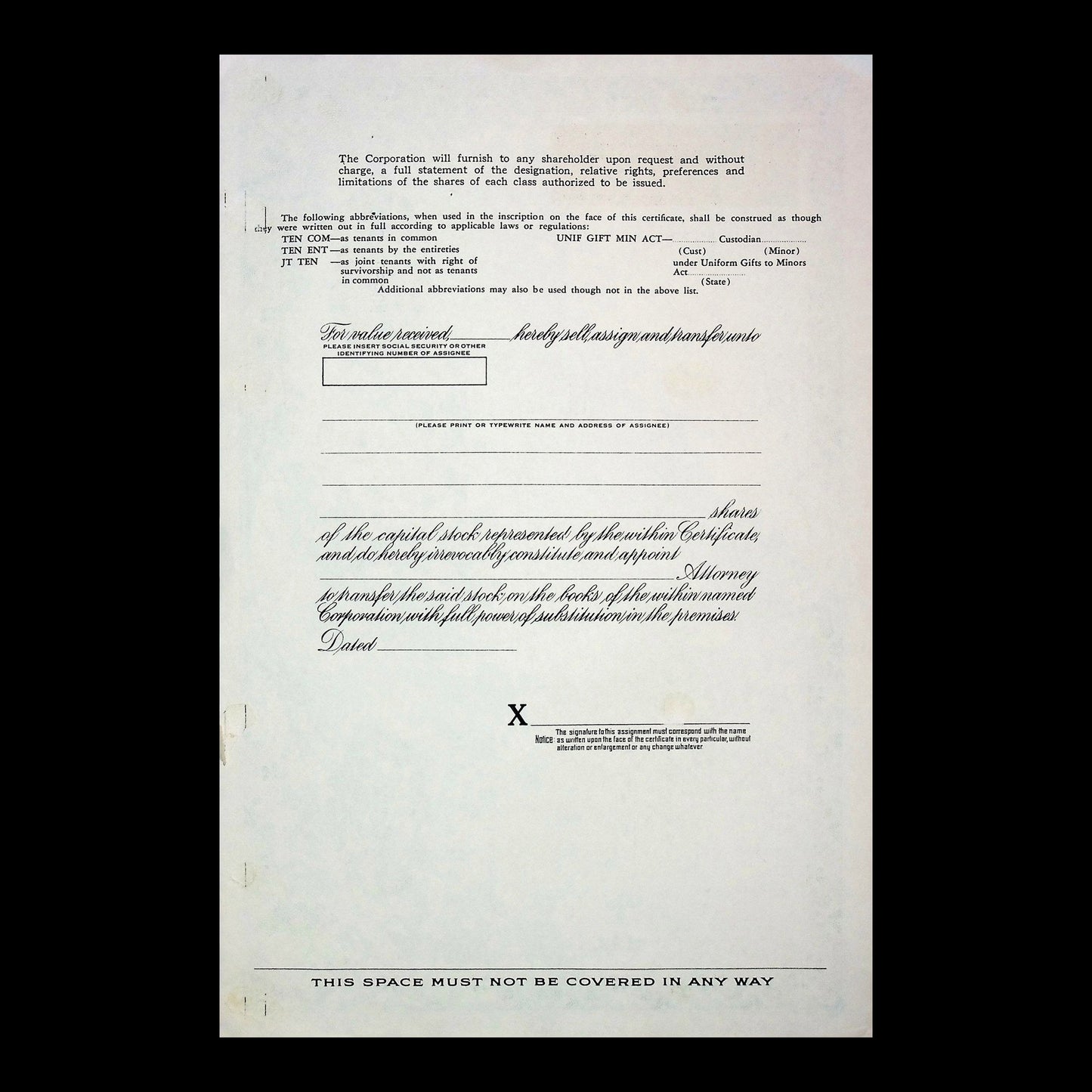 Realty Equities Corporation of New York Stock Certificate from 1973