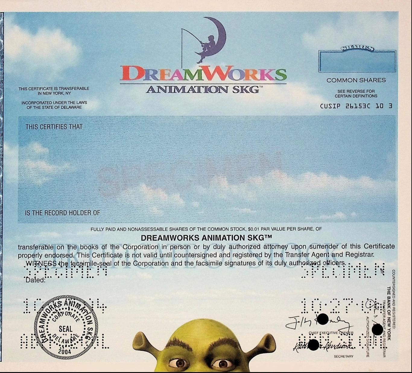 media & communication stock certificates