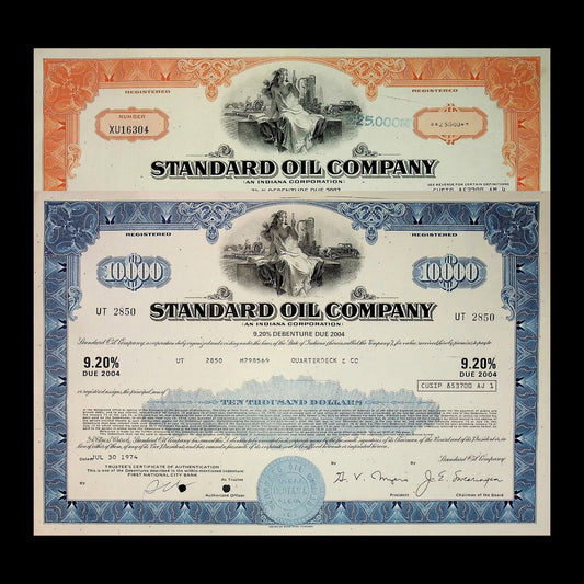 The Standard Oil Company (Indiana) Bond Certificate from 1970s