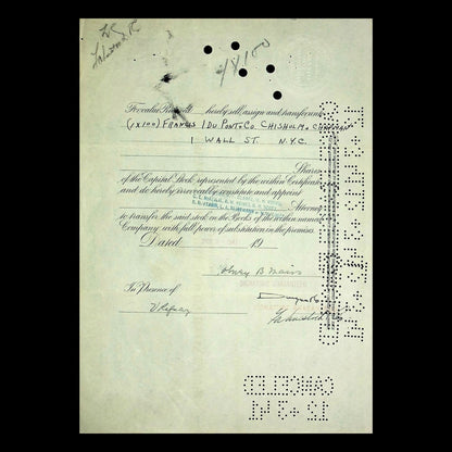 The New York Central and Hudson River Railroad Company Stock Certificate with Triple Vignettes 1920s