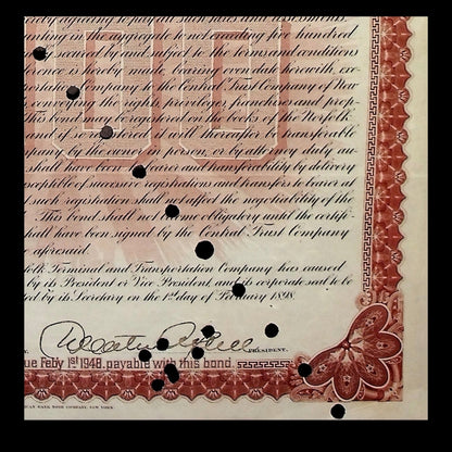 Norfolk Terminal & Transportation Company (Virginia) Gold Bond from 1898