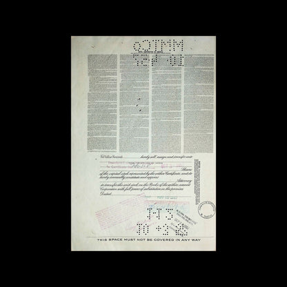Hotel Corporation of America (now Sonesta Hotels, A.M. Sonnabend) Stock Certificate from 1950s
