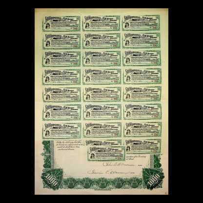 Metropolitan Crosstown Railway New York City Uncanceled Bond Certificate 1900s (with Coupons)