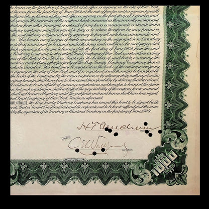 Big Sandy Railway Gold Bond Certificate from 1904 - Kentucky and West Virginia