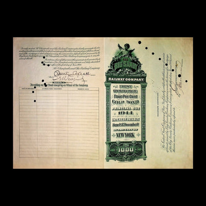 Big Sandy Railway Gold Bond Certificate from 1904 - Kentucky and West Virginia