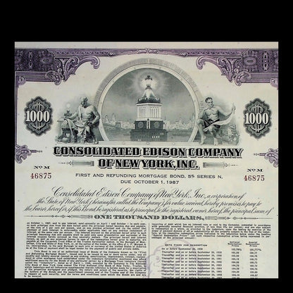 Consolidated Edison Company Bond from 1957