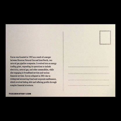Enron Stock Certificate Replica Postcard Blank 4x6