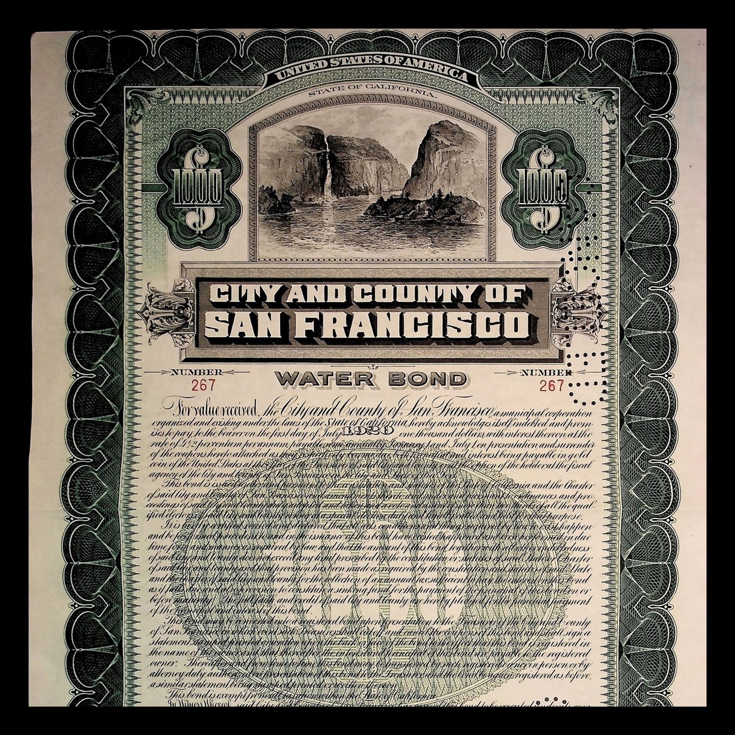 City and County of San Francisco California Bonds from 1930s to 1970s