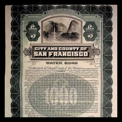 City and County of San Francisco California Bonds from 1930s to 1970s