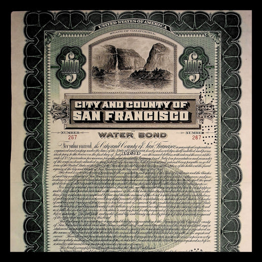 City and County of San Francisco California Bonds from 1930s to 1970s