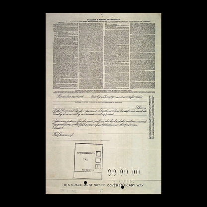 McKesson & Robbins Incorporated Stock Certificate from 1940s–1950s