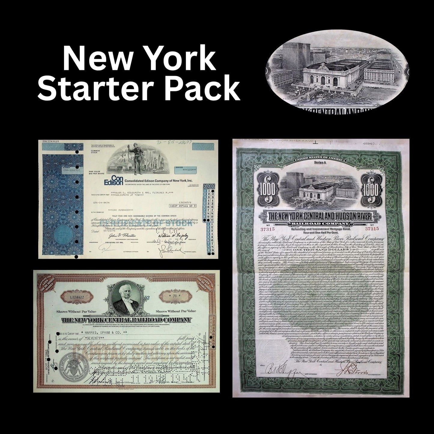 New York Starter Pack – 3x Bonds & Stocks from the Empire State