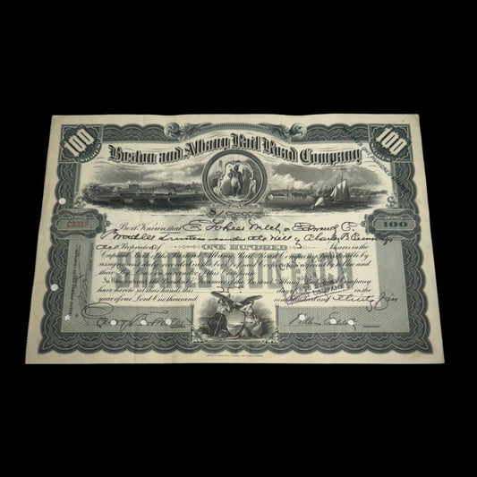 Boston & Albany Railroad Company Stock Certificate from 1940s