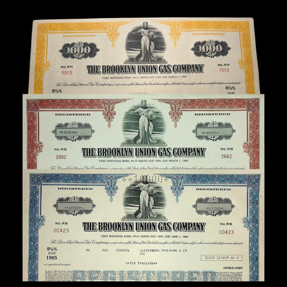Brooklyn Union Gas Company now NationalGrid NYC Bond Certificates from 1970s