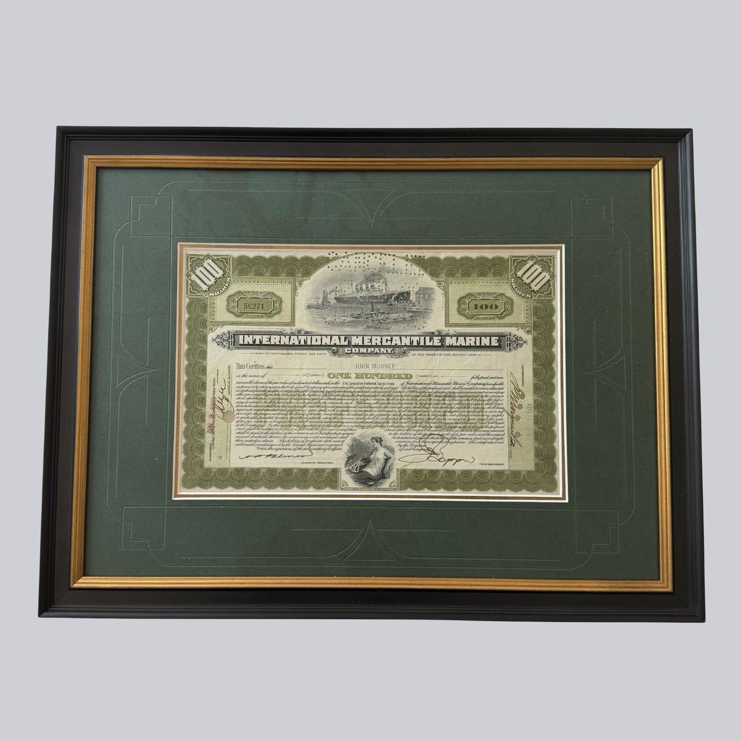 Expert Custom Framing for Stocks, Bonds and Paper Money