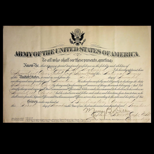 US Army Promotion Warrant from 1917 (World War 1)