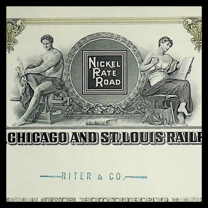 New York, Chicago and St. Louis Railroad Company Stock Certificate from 1950s