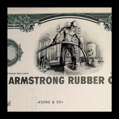 Armstrong Rubber Company Stock Certificate from 1960s