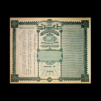 Irish American Advocate Company Unissued Stock Certificate from 1910s