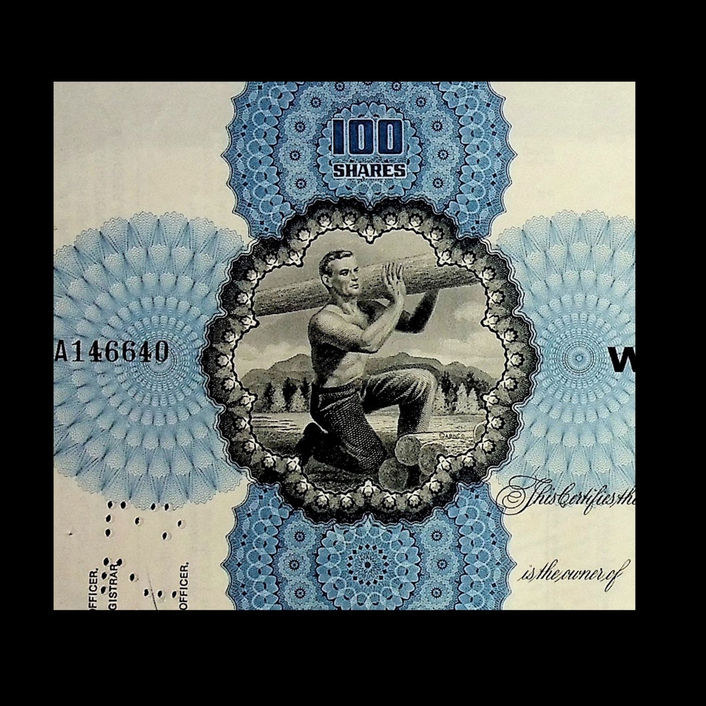 Westvaco 公司 1972 年股票证书