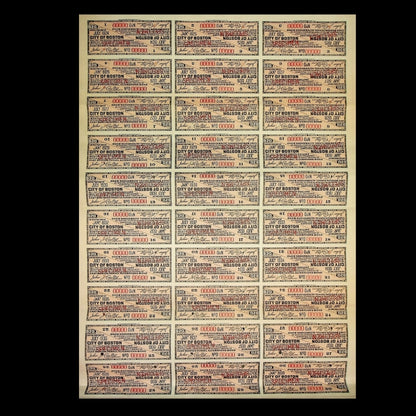 City of Boston Rapid Transit Specimen Bond Certificate 1920s