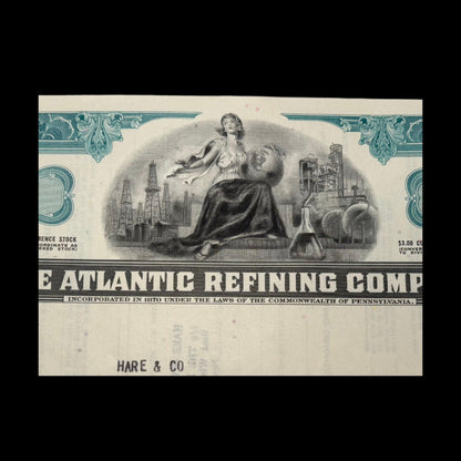 The Atlantic Refining Company (now BP) Stock Certificate from 1966