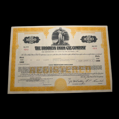 Brooklyn Union Gas Company now NationalGrid NYC Bond Certificates from 1970s