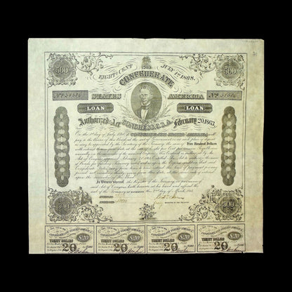 Confederate States of America — $500 Bond (1863)