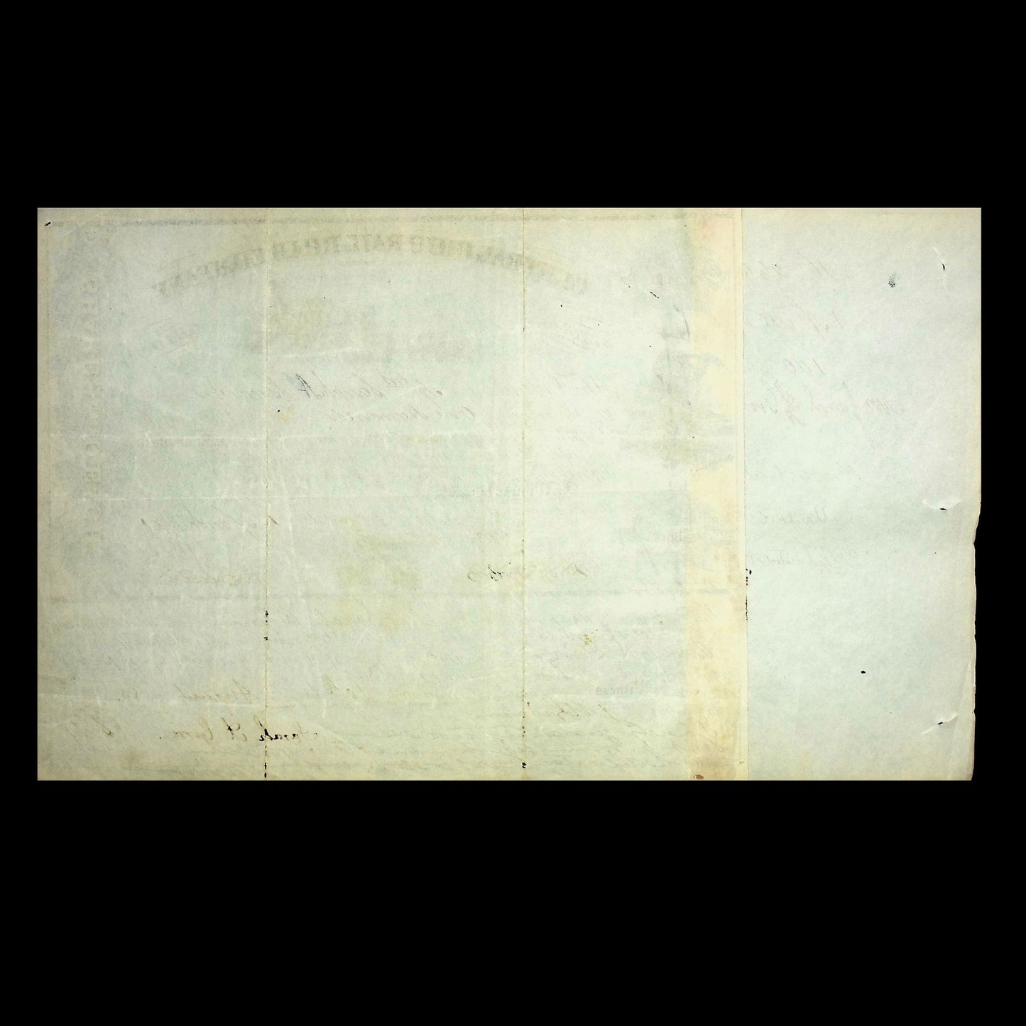 Central Ohio Rail Road Company Stock Certificate from 1881