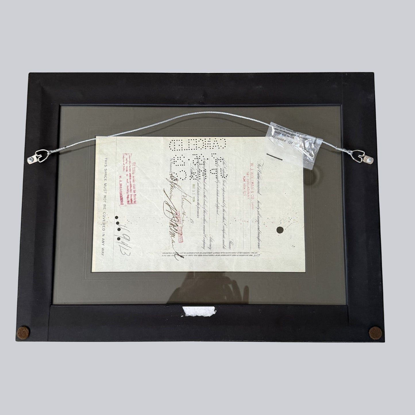 Expert Custom Framing for Stocks, Bonds and Paper Money